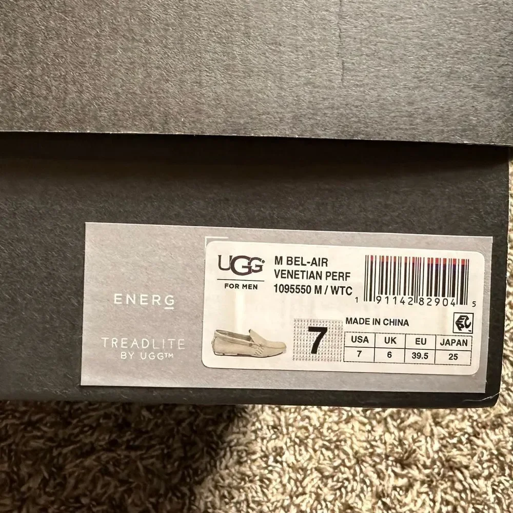 UGG Men’s Bel-Air Venetian Perf Driving Loafers size 7